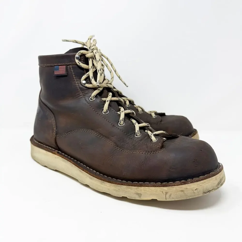 Danner Brown Oiled Leather Bull Run 6” Boots Men's Size 13 Lace Up Made in USA